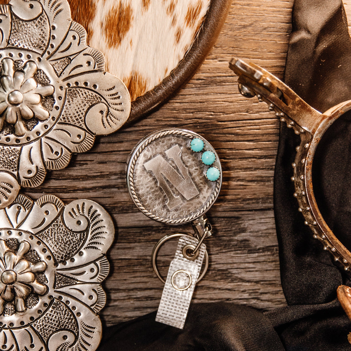Alphabet Letters with Stone Badge Reel