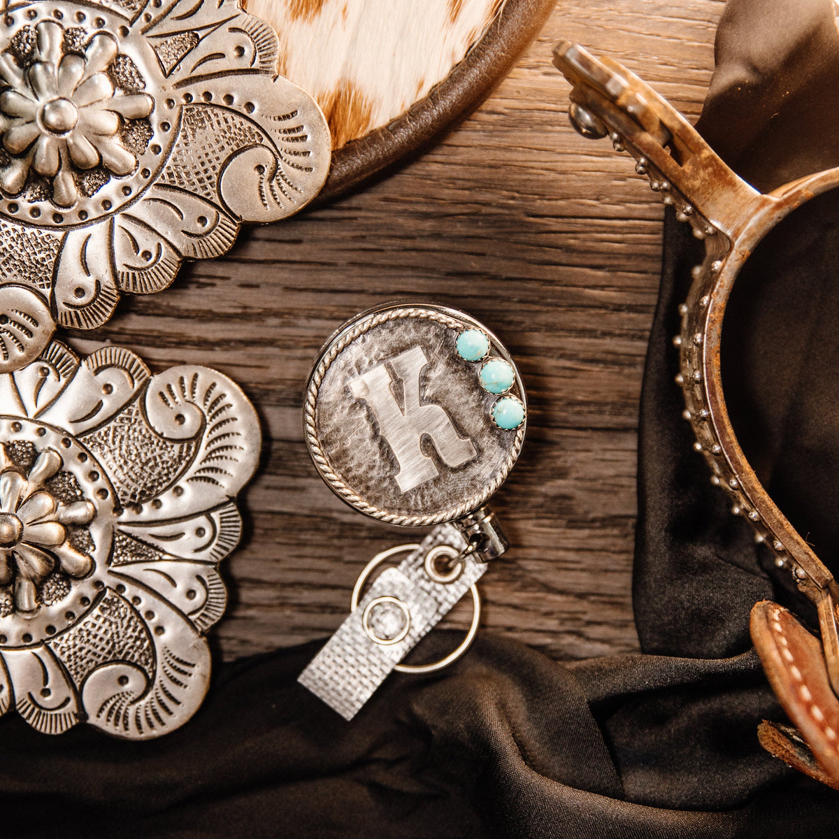 Alphabet Letters with Stone Badge Reel