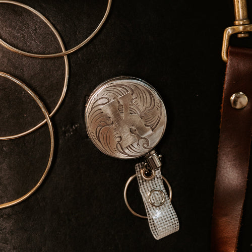 Alphabet Letters without Stone Badge Reel