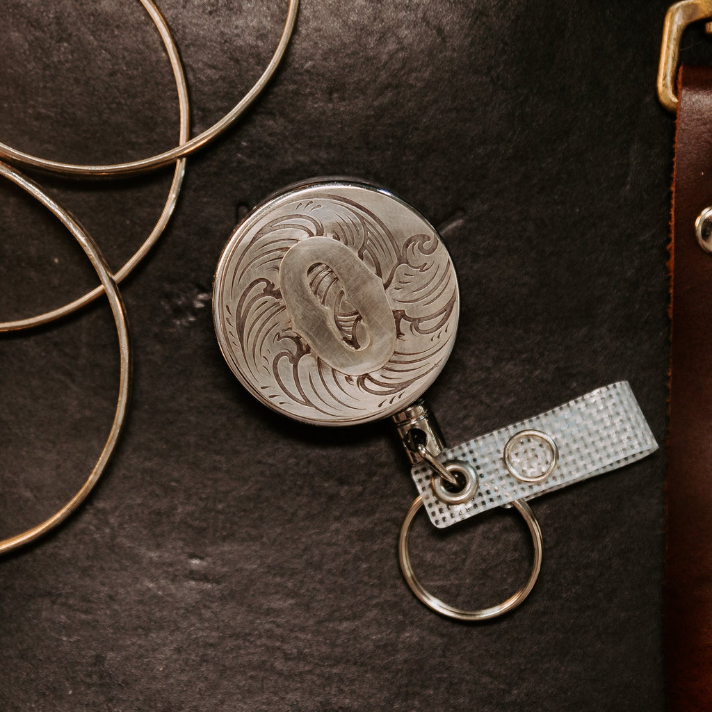 Alphabet Letters without Stone Badge Reel