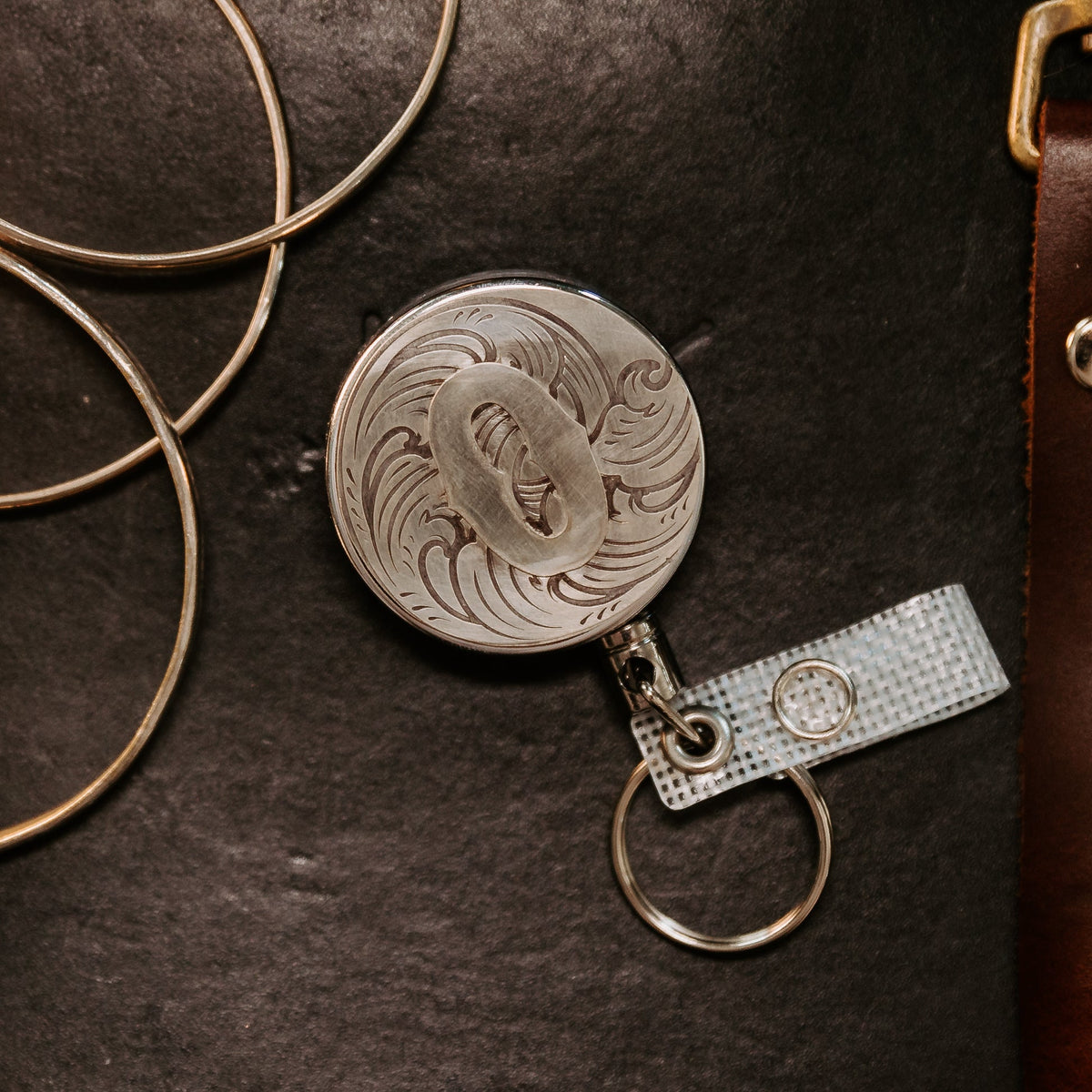 Alphabet Letters without Stone Badge Reel