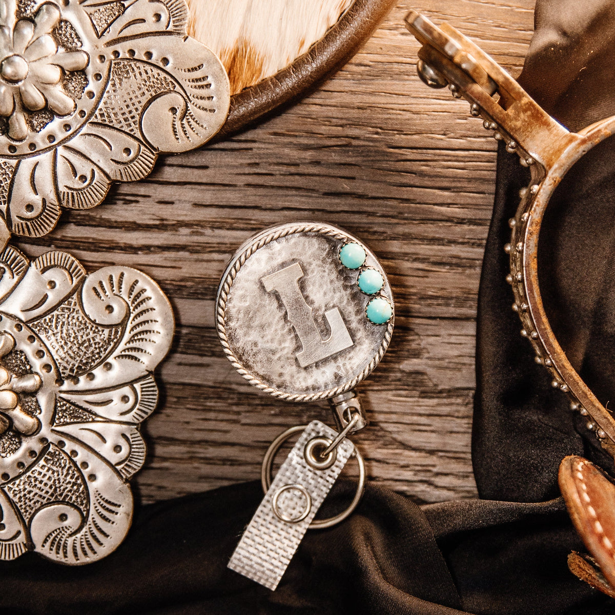 Alphabet Letters with Stone Badge Reel