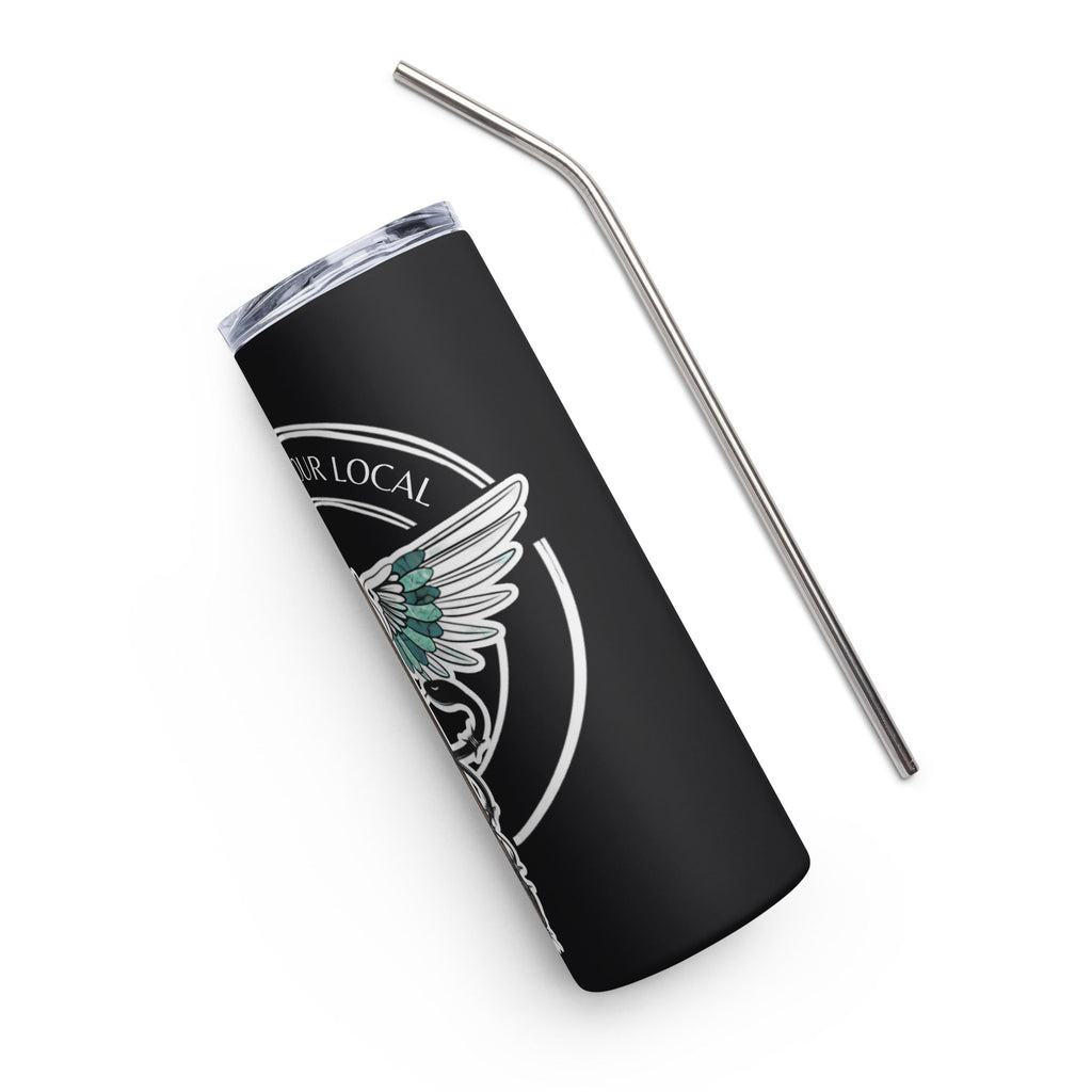 Support Your Local- Black Stainless Steel Tumbler