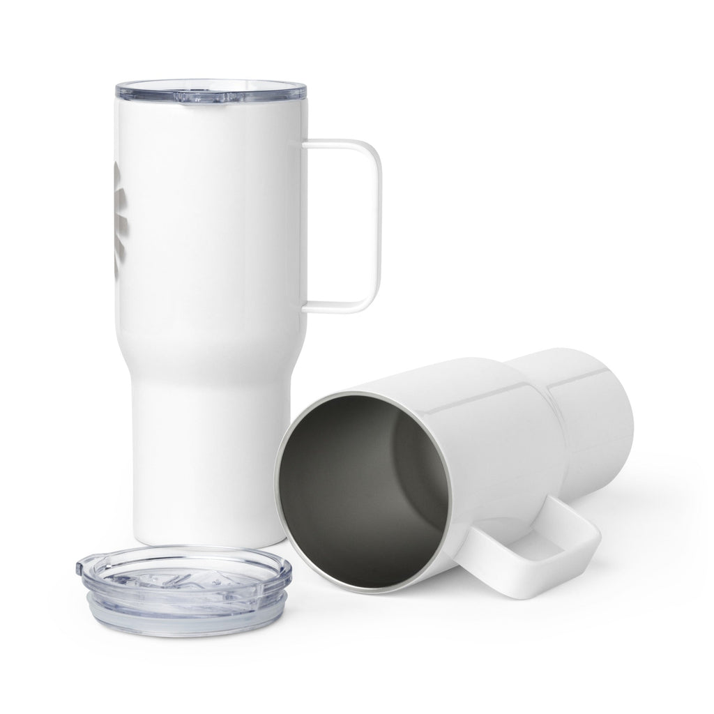 Spurrin' Scrubs- Travel mug with a handle