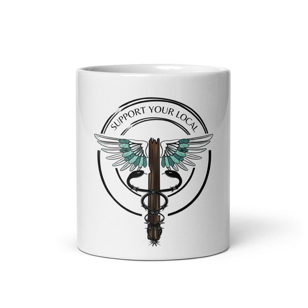 Support Your Local- White Glossy Mug